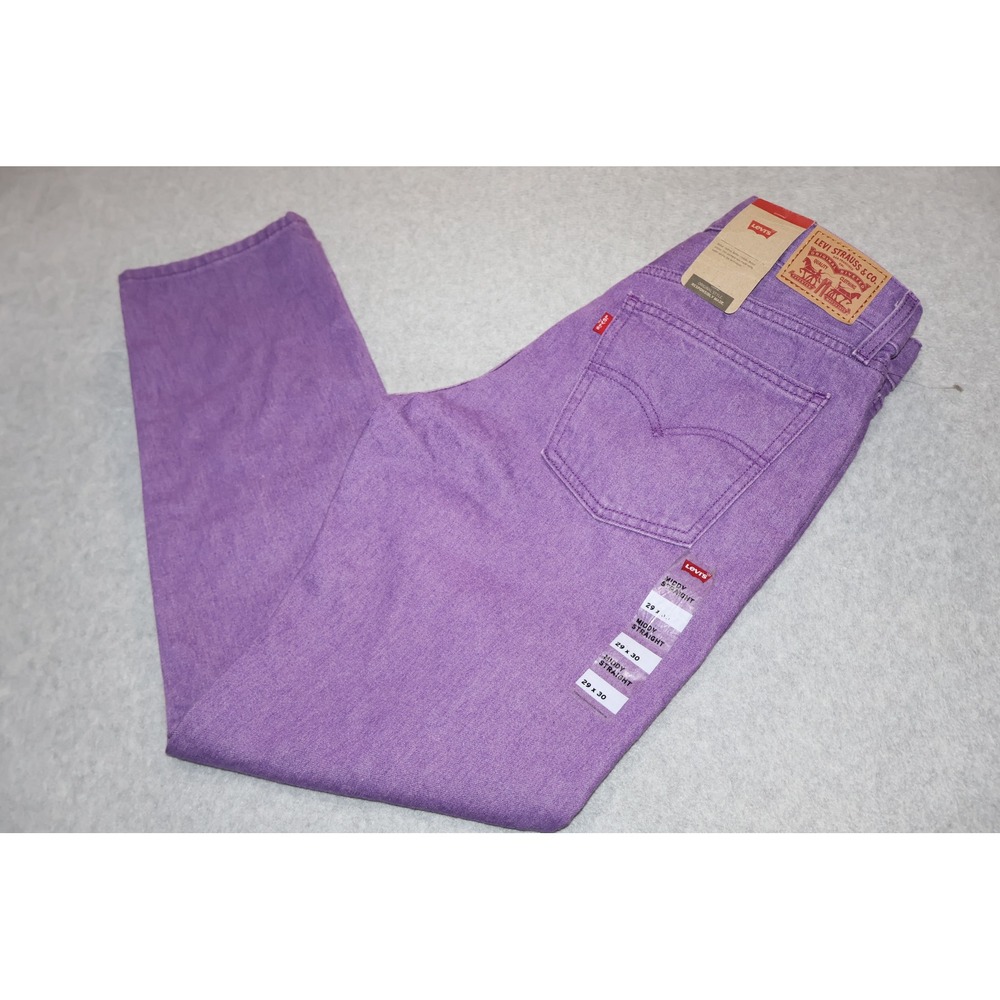 Levi Strauss & Co Middy Straight Women 29x30 Purple Denim Jeans NEW